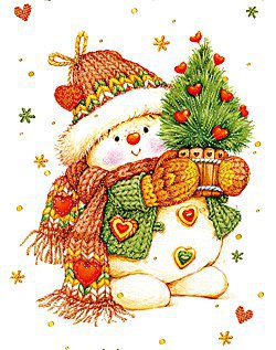 Снеговик - снеговик, новый год, рождество, зима - оригинал