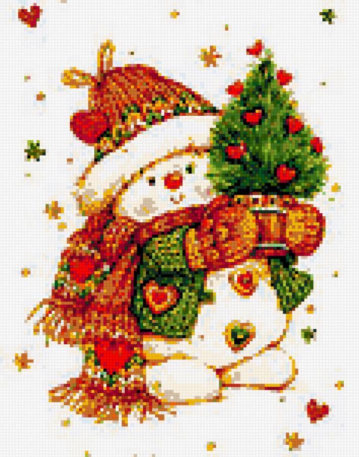 Снеговик - снеговик, рождество, зима, новый год - предпросмотр