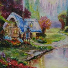 Схема вышивки «домик»