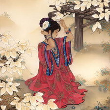 Схема вышивки «восточная красавица»