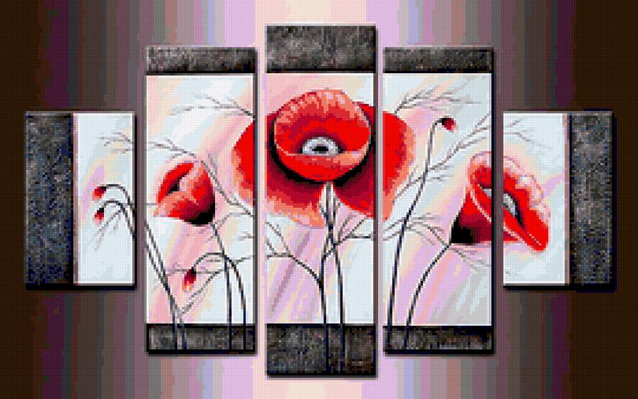 триптих маки - предпросмотр