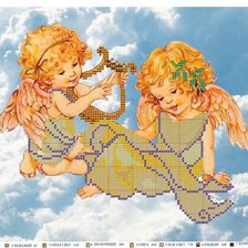 Оригинал схемы вышивки «ангелы» (№186811)