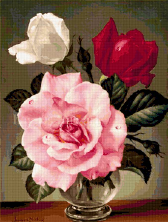 розы - натюрморт - предпросмотр