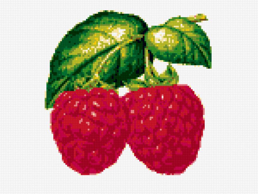 малина - малина, фрукты, ягоды, мини-вышивка - предпросмотр