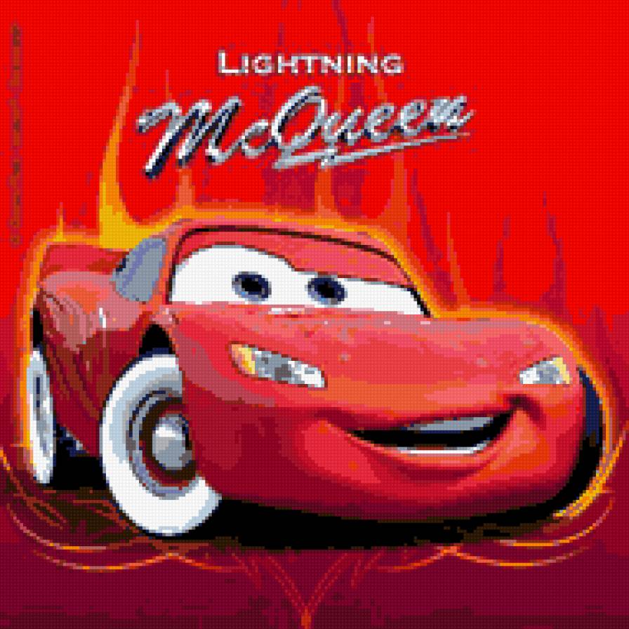 Молния Маквин - детская картина, машины, подушки, молния, тачки, подушка - предпросмотр