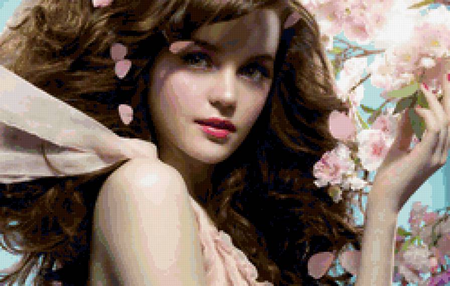 девушка - красота, одиночество, девушка, любовь, картина - предпросмотр