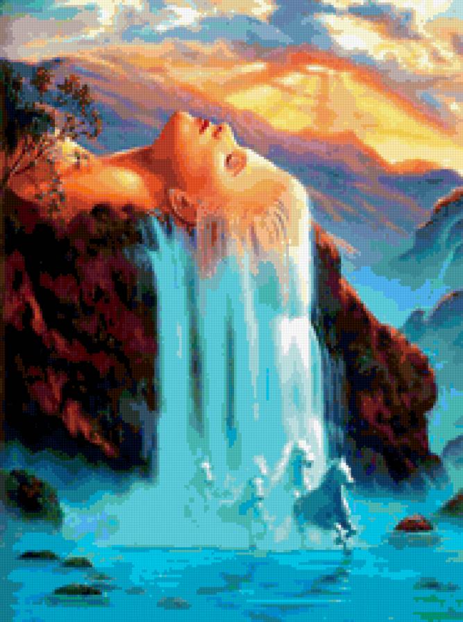 фея воды - любовь, феи, эльфы, девушка, фентези - предпросмотр