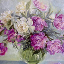 Схема вышивки «пионы»