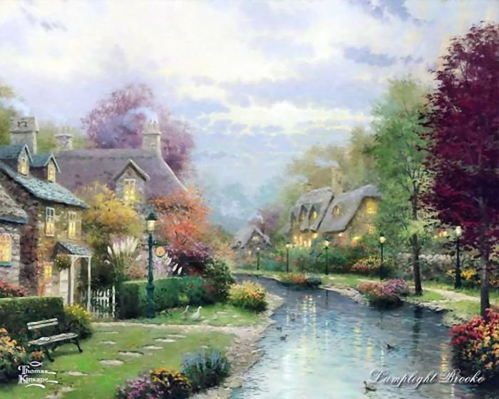 Праздник Света от Томаса Кинкейда (Thomas Kinkade) - природа - оригинал