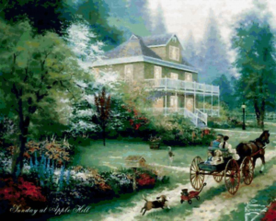 Праздник Света от Томаса Кинкейда (Thomas Kinkade) - природа - предпросмотр