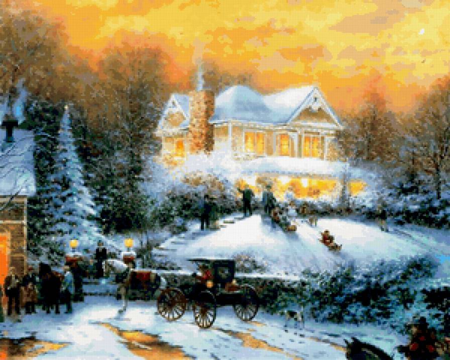 Праздник Света от Томаса Кинкейда (Thomas Kinkade) - природа - предпросмотр