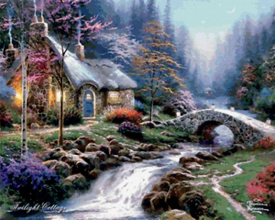 Праздник Света от Томаса Кинкейда (Thomas Kinkade) - природа - предпросмотр