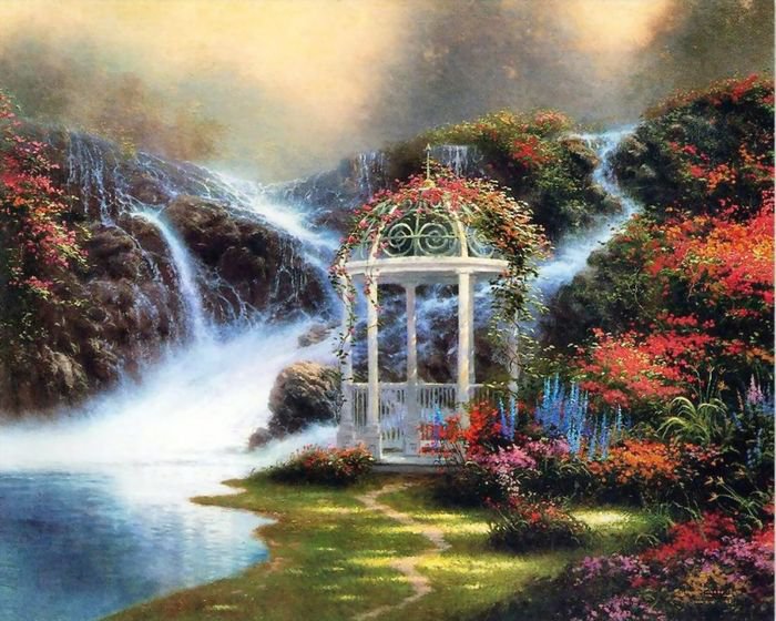 Праздник Света от Томаса Кинкейда (Thomas Kinkade) - природа - оригинал