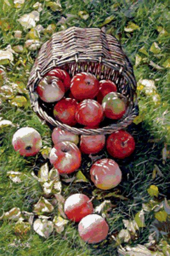 яблоки на траве - разное - предпросмотр