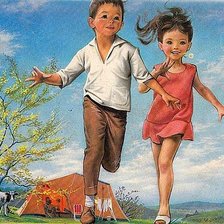 Схема вышивки «Дети»