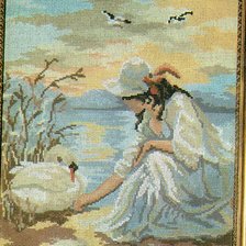 Схема вышивки «Дама»