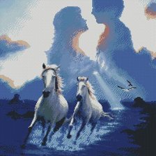 Схема вышивки «Он и Она»