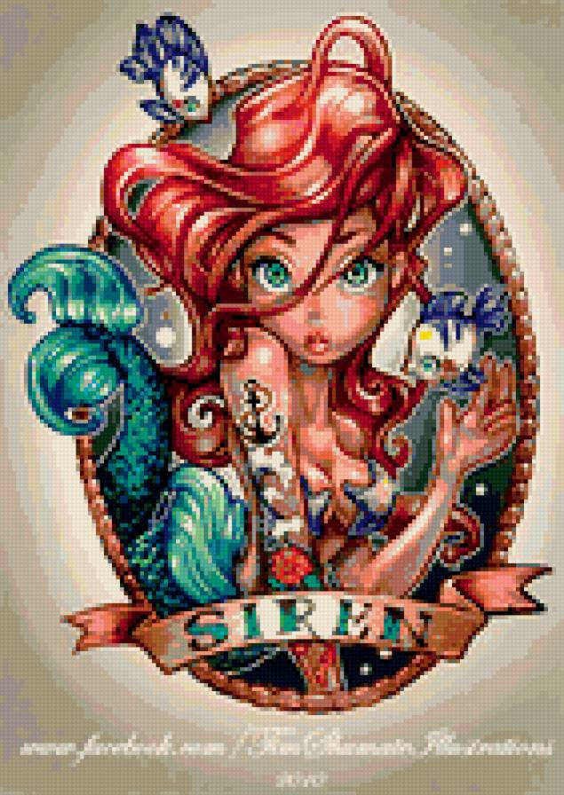 Сирена - море, девушка, русалка, сирена, русалочка - предпросмотр