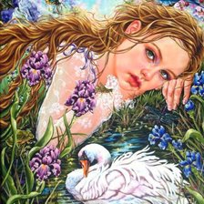 Схема вышивки «девушка»