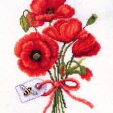 Схема вышивки «Букет Маки»