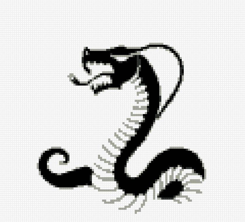 змея - кобра, монохром, змея - предпросмотр