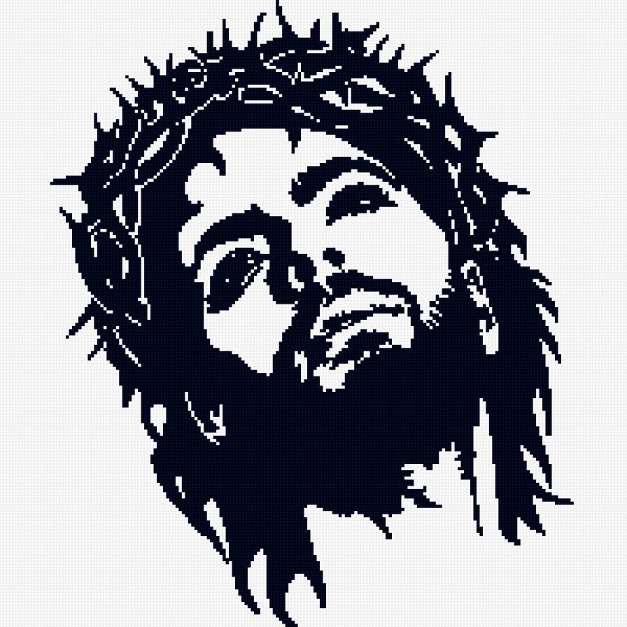 Иисус - монохром, религия, иисус, иконы - предпросмотр