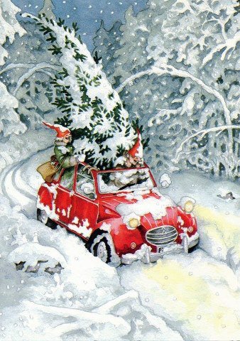 car with presents - car, christmas, winter - оригинал