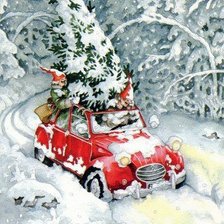 car with presents