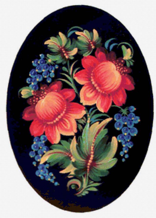 Цветы - картина, ягоды, цветы - предпросмотр