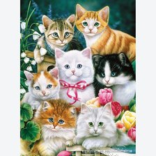 Схема вышивки «Коты»