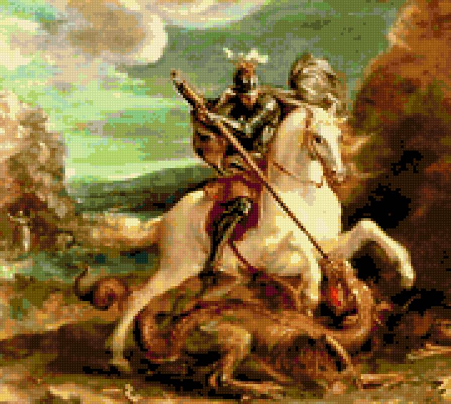 Юрий победоносец - всадник на лошади - предпросмотр