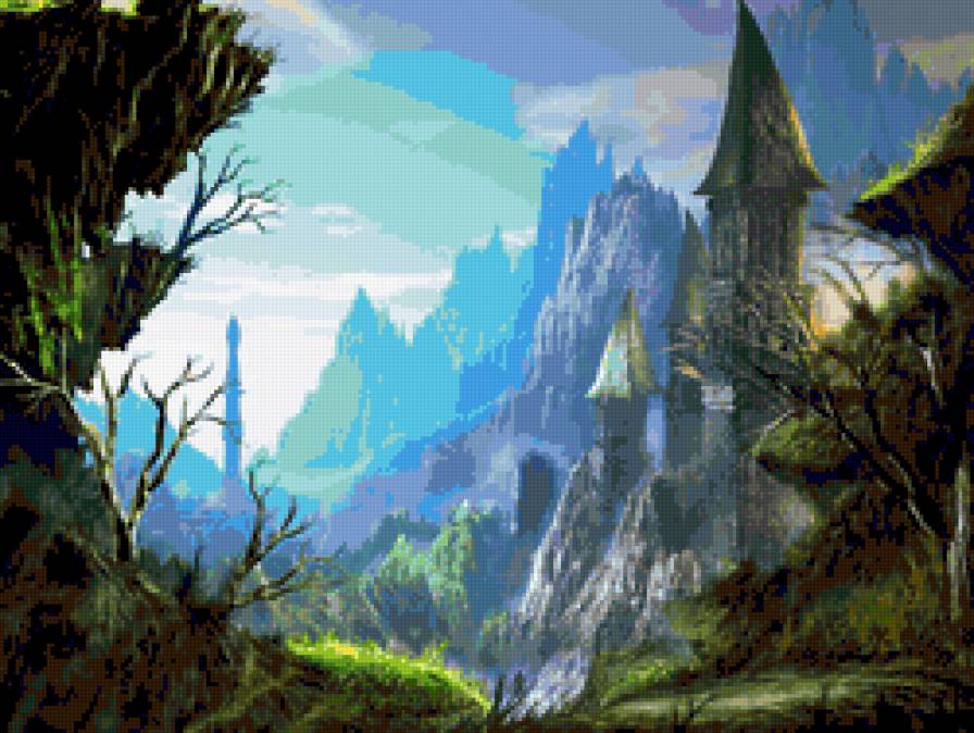 замок в горах - замок, горы - предпросмотр