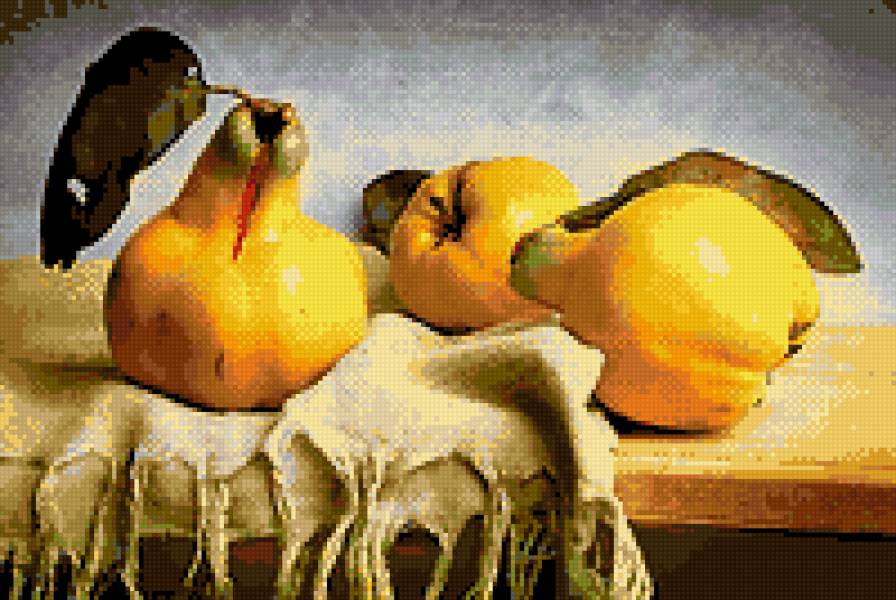 натюрморт с грушами - груши, плоды, натюрморт - предпросмотр
