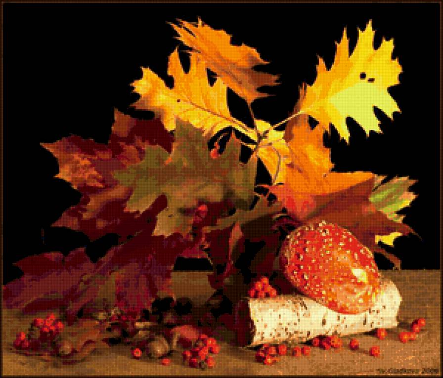 Осенний букет - листья, букет, осень - предпросмотр