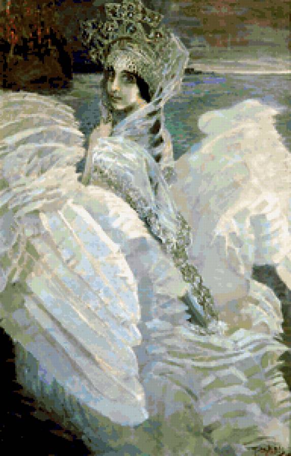 Царевна-Лебедь - девушка, живопись, царевна, врубель - предпросмотр