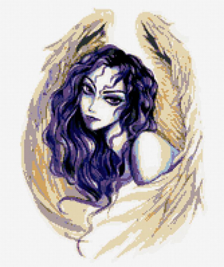 девушка-ангел - ангел, портрет - предпросмотр