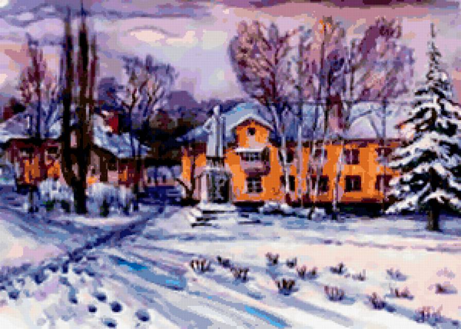 Зимний пейзаж - пейзаж, зима - предпросмотр