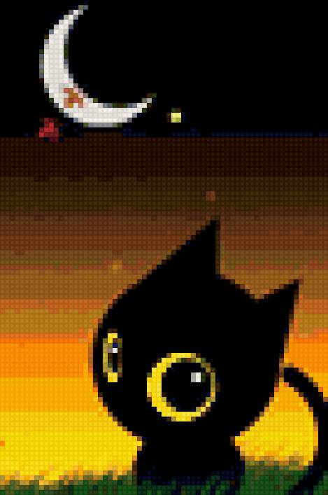 Маленький котик. - юмор, кот, кошка, картинка, животные, черный - предпросмотр