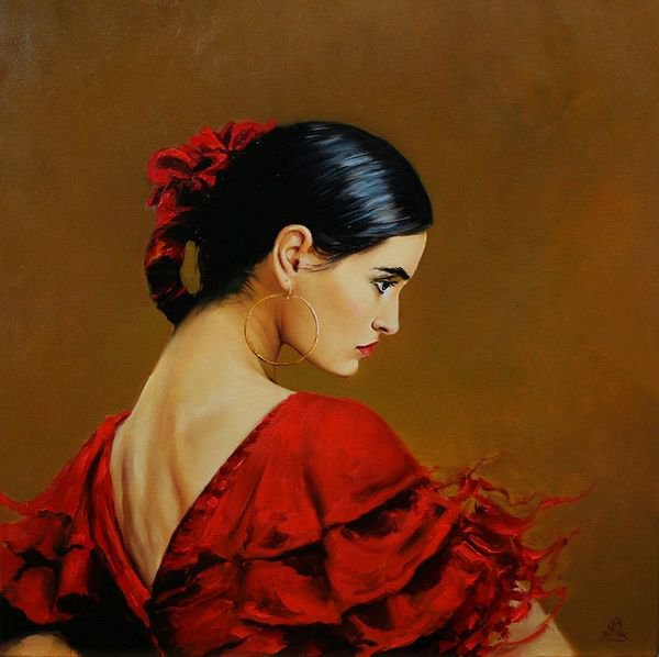 Кармен - женские образы, портрет, картина, девушка - оригинал