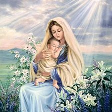 Схема вышивки «Мадонна лилии»