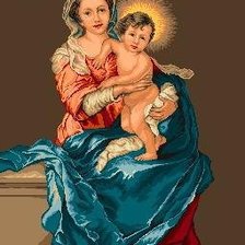 Схема вышивки «мадоната на Мурильо»