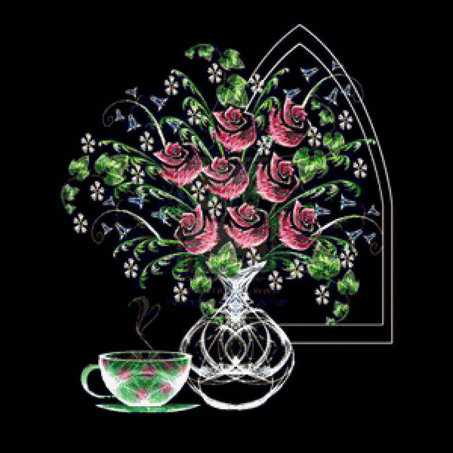 1159188 - цветы, букет, розы, натюрморт, картина, роза - предпросмотр