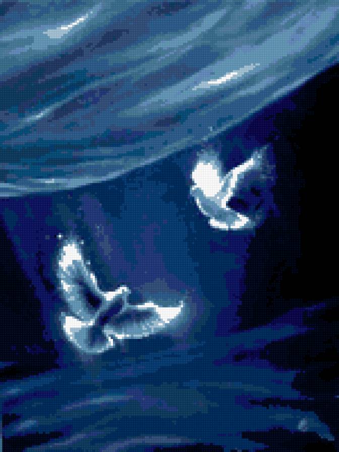 пара голубей - пара, голуби, небо - предпросмотр