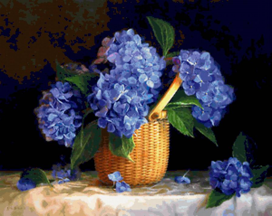 8768765 - цветы, корзины, роза, цветок, букет, розы, гортензия - предпросмотр