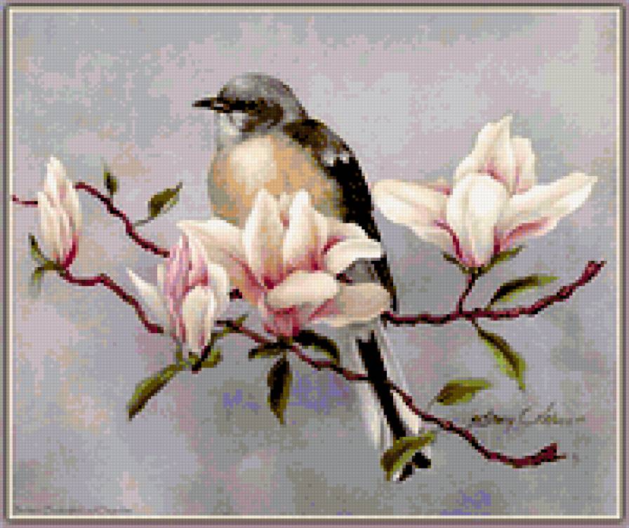 №190043 - пейзаж, птицы, животные - предпросмотр