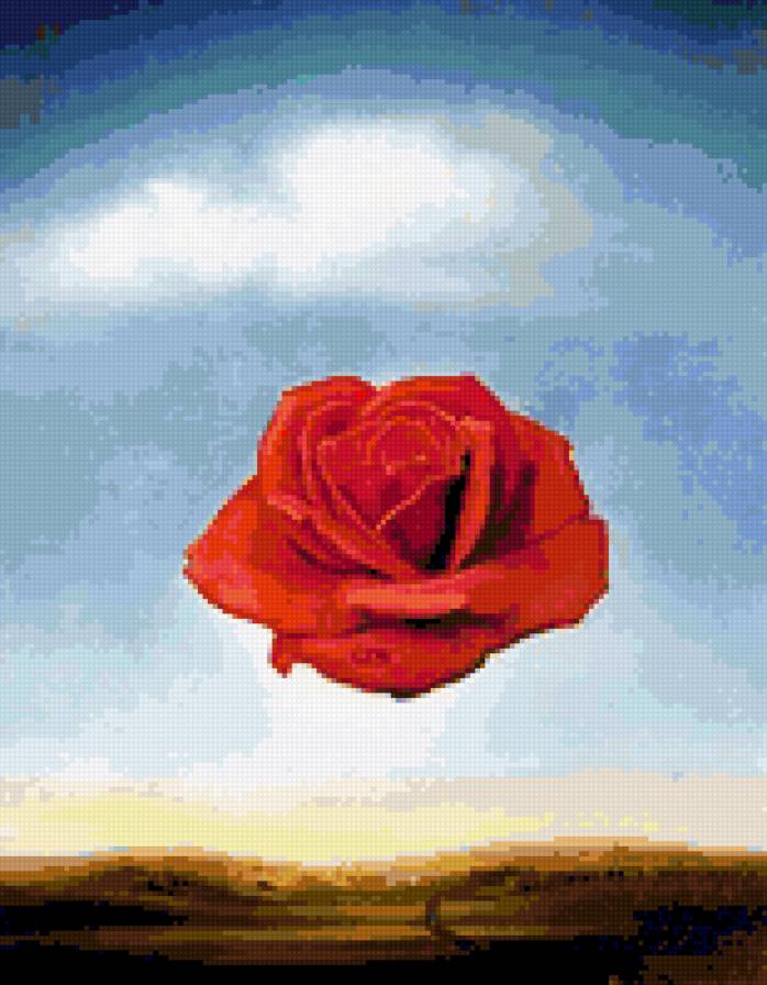 Медитативная роза - дали, роза, живопись - предпросмотр
