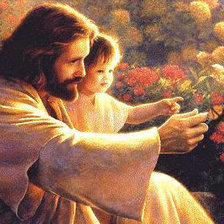 Схема вышивки «Иисус с ребенком»