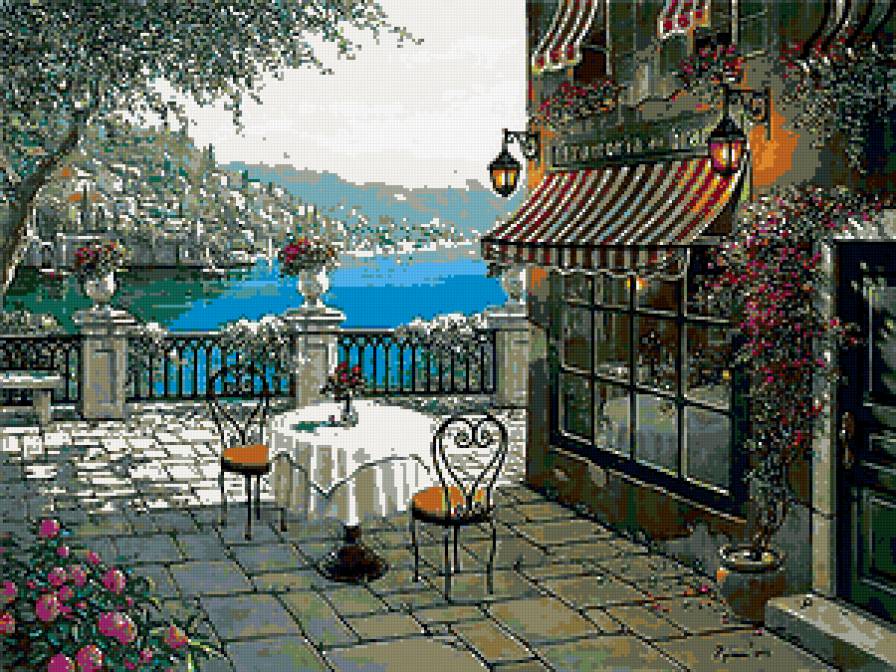 кафе - море, кафе, лето - предпросмотр