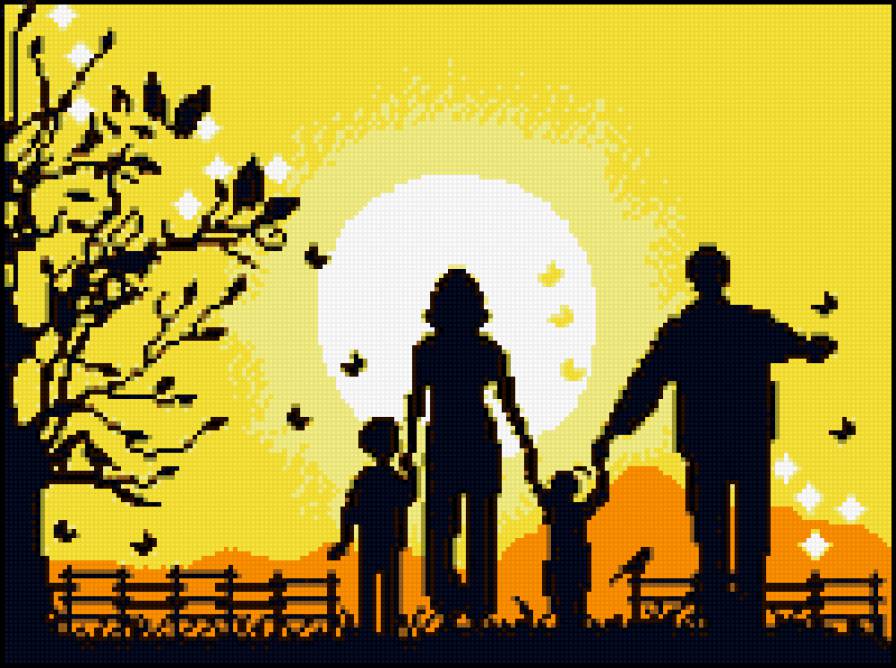 Семья - солнце, люди, семья - предпросмотр