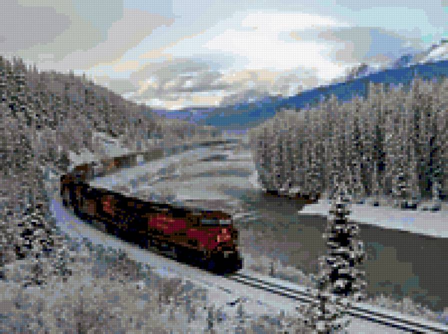 &&&&& - river, winter - предпросмотр